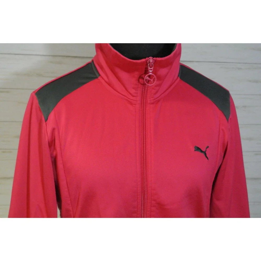 EXC! PUMA Sz. LARGE Women Softshell Fleece Track WARM UP Jacket Coat Running